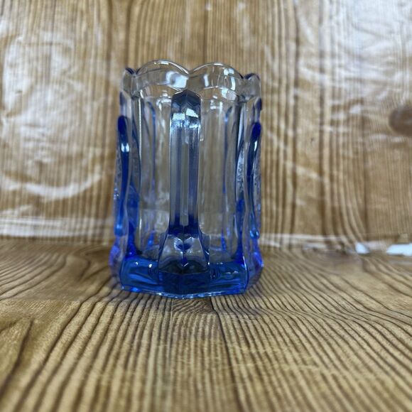 VTG Indiana Glass Tiara Nursery Rhyme Cream And Sugar 5 Piece Set Blue Cobalt - Picture 3 of 16